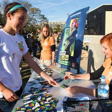 Kari Byron signed items for — and took pictures with — fans for well over an hour.