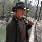 One of the first tools Dave makes is a basic "rabbit stick" that can be used to bring down small mammals. This ancient hunting tool is no more than a one to two inch thick branch about the length of your arm with a boomerang like elbow. With a little practice, the user has a better than average chance of bagging a squirrel or rabbit.