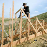 Adam Savage builds the 12-foot-high, 200-foot-long ramp for Waterslide Wipeout.
