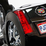 Senior and Junior are donating the proceeds from their one-of-a-kind Cadillac-inspired choppers to benefit charity.