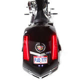 Senior and Junior are donating the proceeds from their one-of-a-kind Cadillac-inspired choppers to benefit charity.