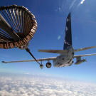 A U.S. Navy S-3 Viking aircraft refuels another S-3 Viking aircraft during routine flight operations over the Caribbean Sea.