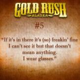 "If it's in there it's (so) freakin' fine I can't see it but that doesn't mean anything. I wear glasses."