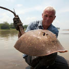 Jeremy Wade with a stingray.