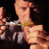 Jeremy Wade fixes a lure.