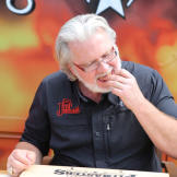 Myron tastes one of the entries.