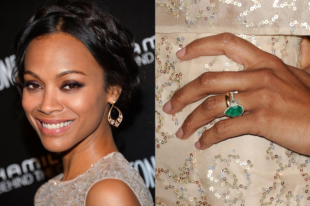 Gemstone engagement rings celebrities