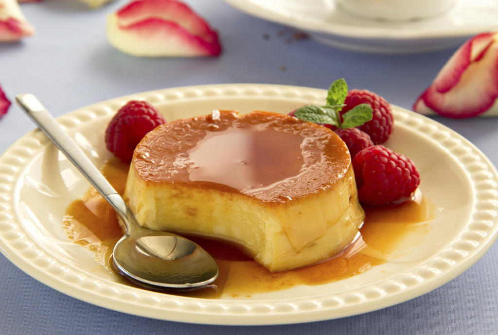 Creme Caramel with Fresh Raspberries | Take Home Chef | TLC